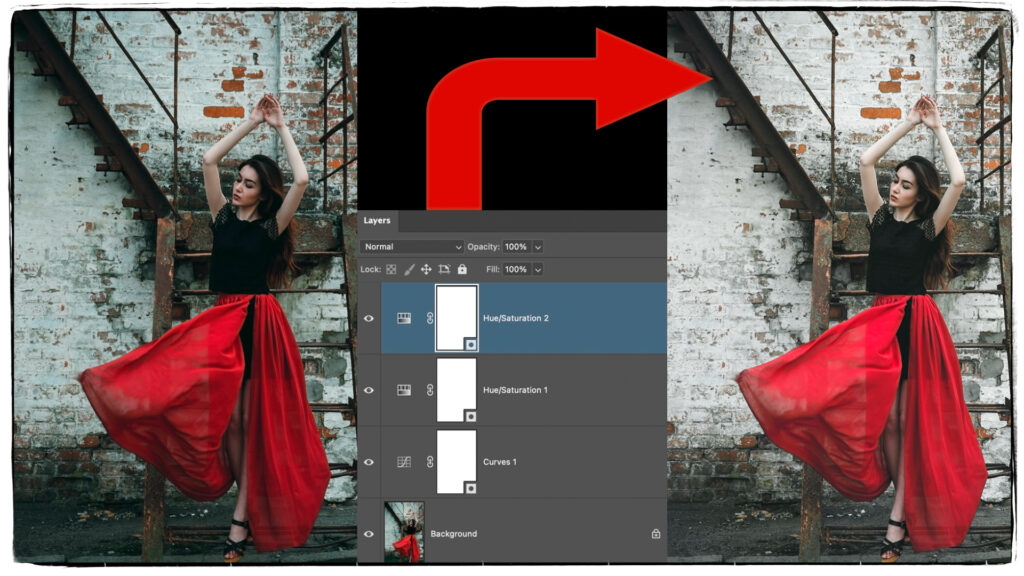 Adobe Photoshop color Adjustment like hue/saturation.