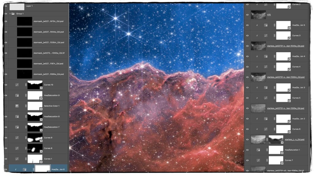 Astrophotography Edits in Photoshop.