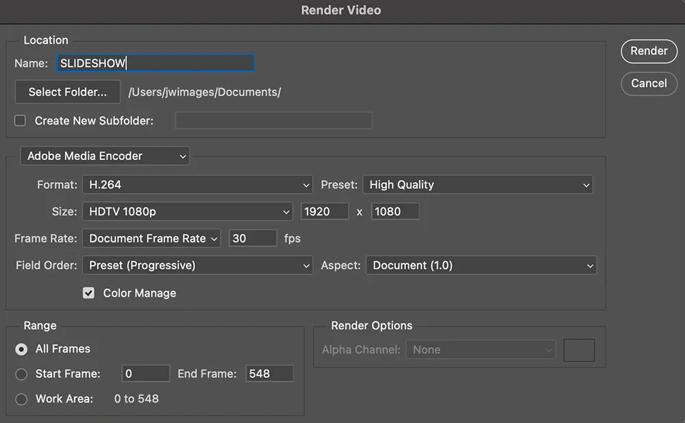 Export Video