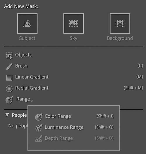 Mask window in Adobe Lightroom Classic