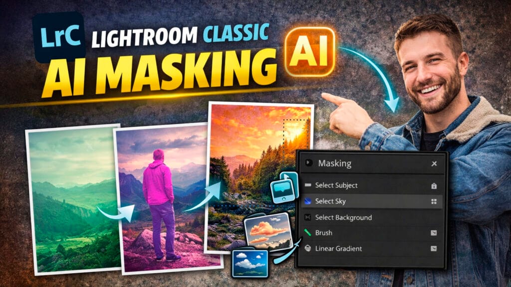 Adobe Lightroom ai masking and selective adjustments.
