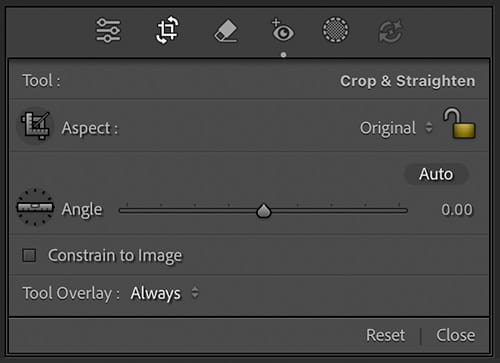 Lightroom crop tool