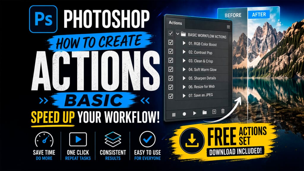 Stop Wasting Time! Create Photoshop Actions in Minutes (FREE Download)