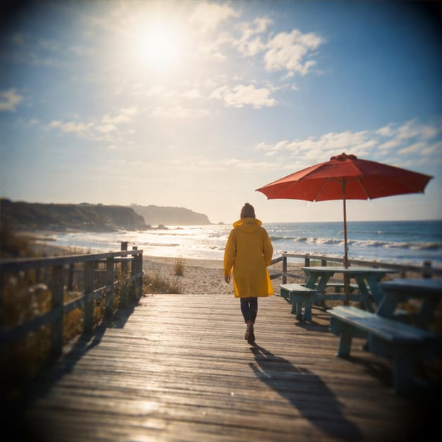 Example of light flare in a Holga or Diana film camera.