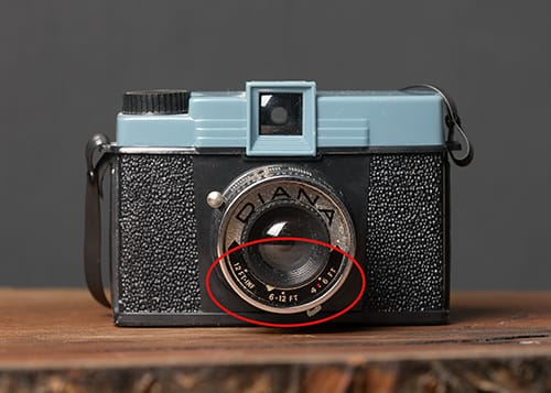 Diana camera front focus
