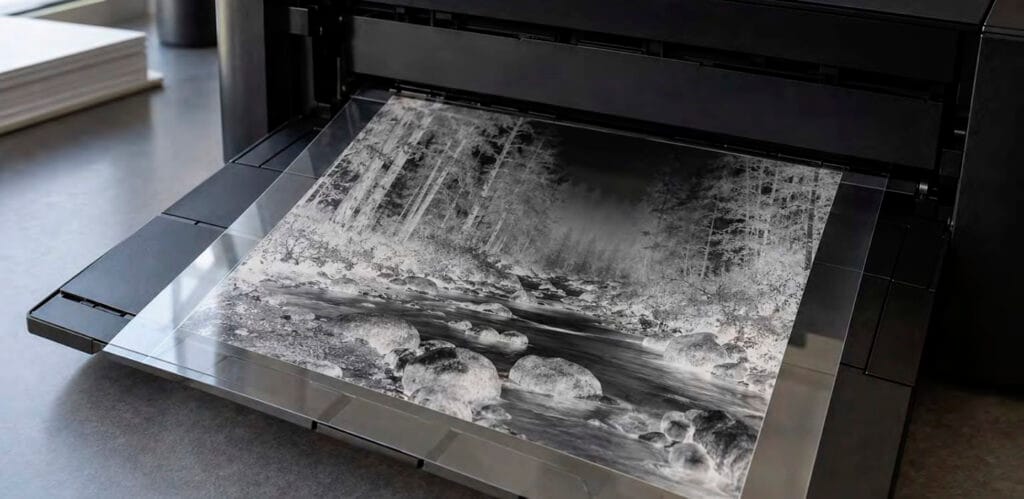 digital negative View of an inkjet digital negative for contact printing methods on OHP film.