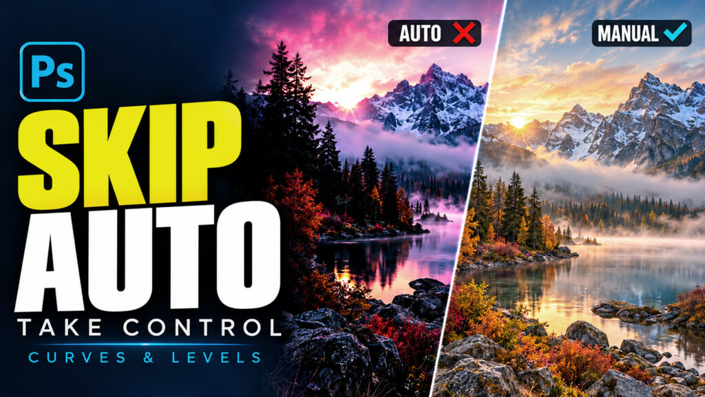 Skip auto tone in curves and Levels image.
