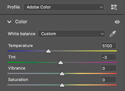 color sliders